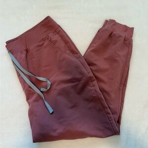 2 Figs High Waisted Zamora Jogger Scrub - Mauve & Moss